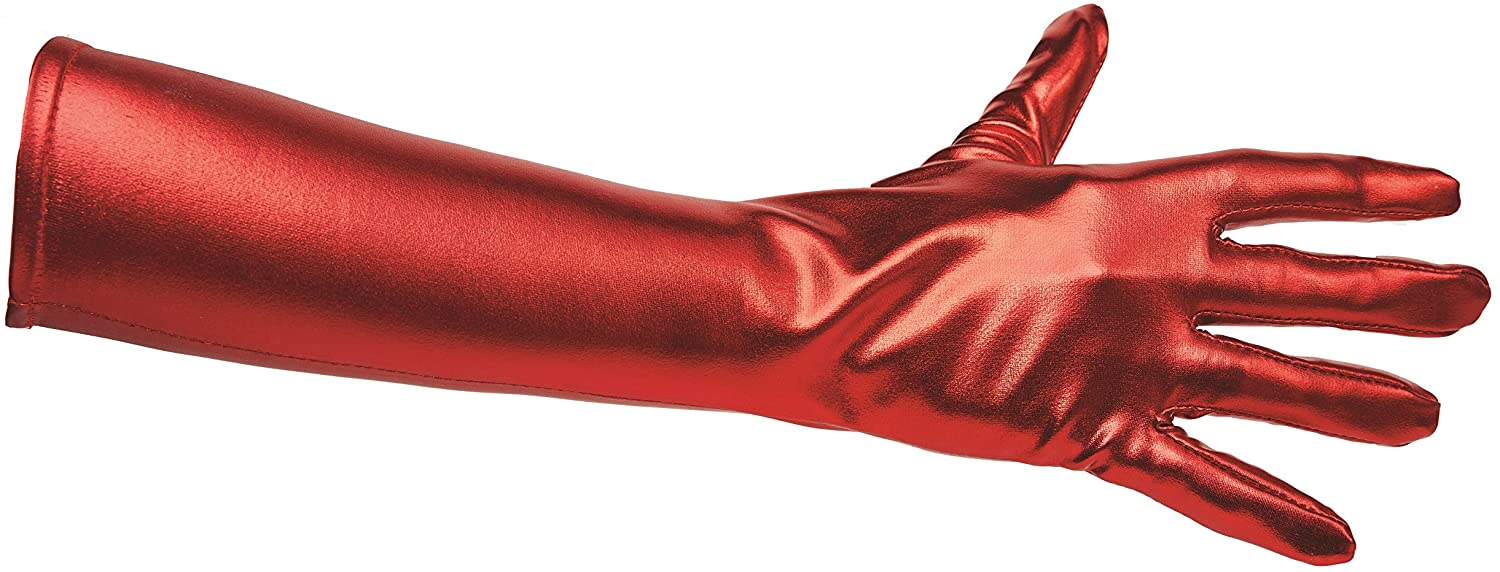 Solid Color Mid Length Metallic Gloves