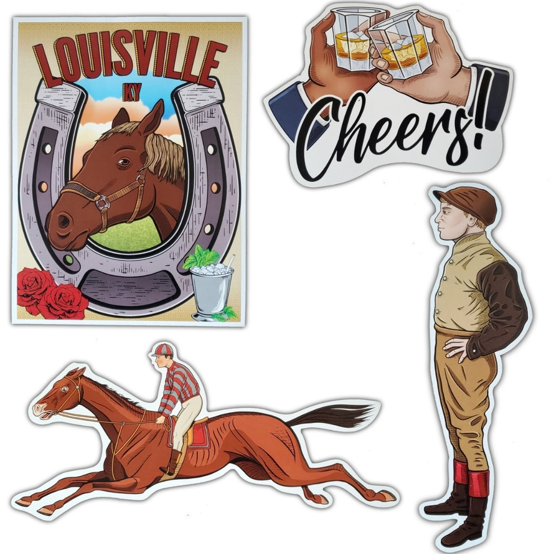 Vintage Derby - Large Cutouts 4 Per Pkg - Louisville