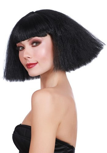 Crimped Wedge Bob Wig