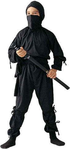 Solid Black Ninja Costume Child