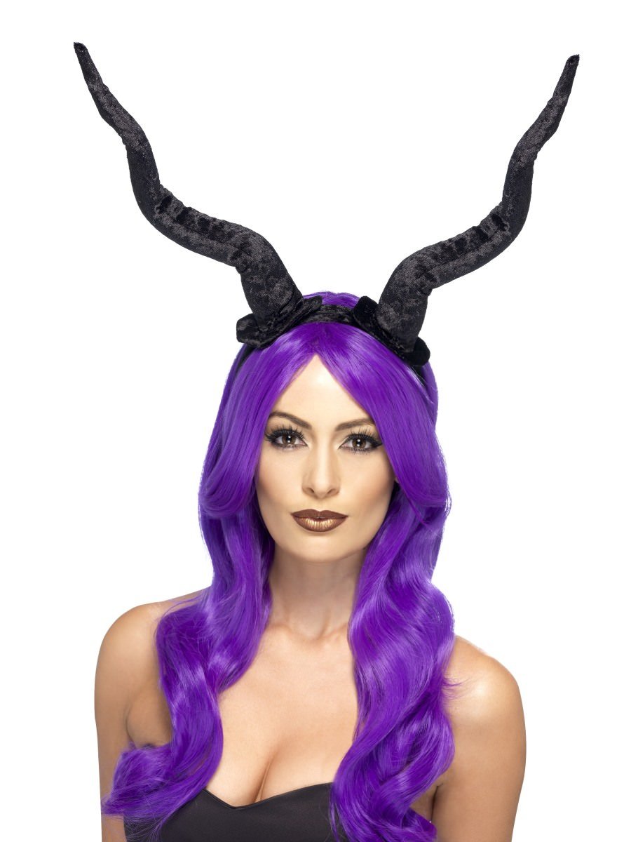 Black Plush Demon Horns