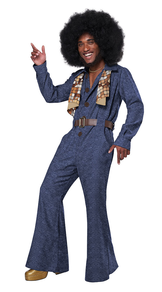 70's Denim Jumpsuit Men's Costume