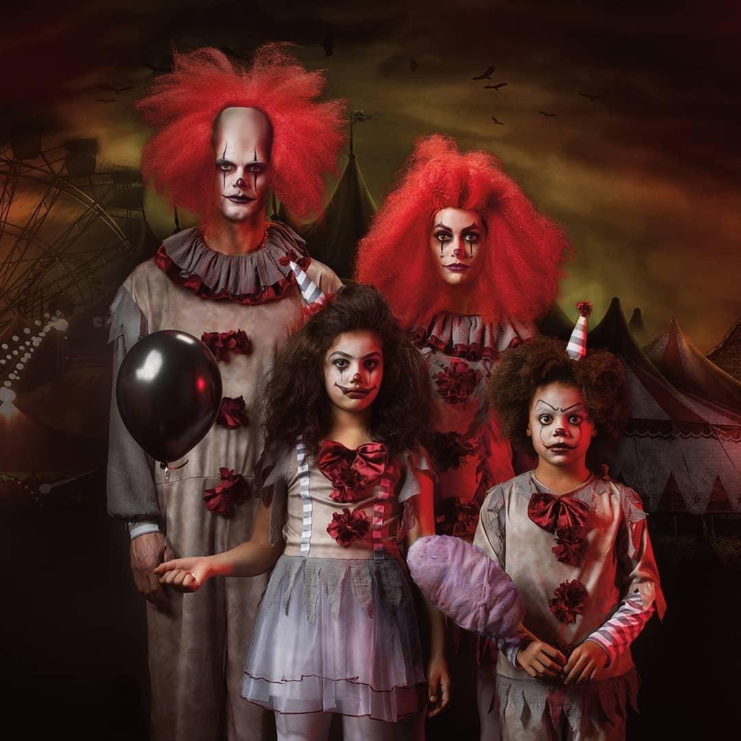 Vintage Scary Clown Boy Costume