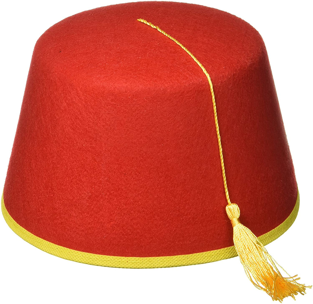 Hat - Red Felt Fez