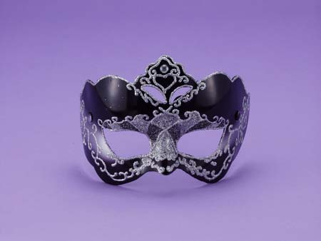 Half Style Mask Black w/Silver