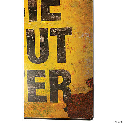 Zombie Fallout Shelter Metal Sign