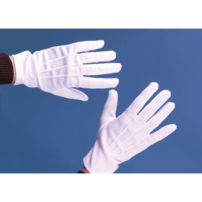 White Professional Gloves with Snap