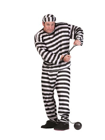 Convict Costume - Adult XL