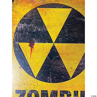 Zombie Fallout Shelter Metal Sign