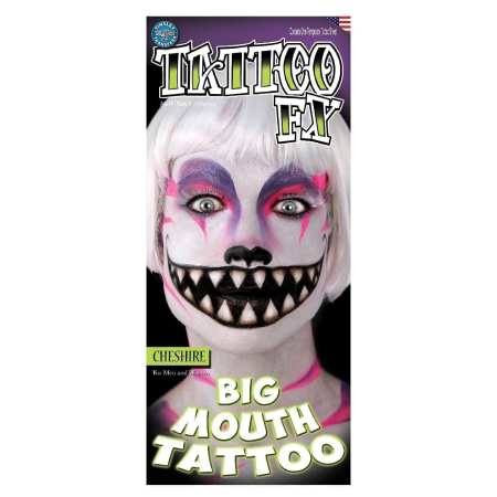 Tinsley Transfers - Cheshire Big Mouth Temporary Tattoo