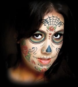 Tinsley Transfers - Sugar Skull Full Face Temporary Tattoo