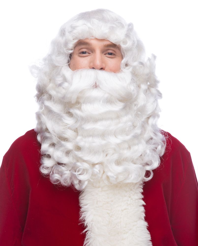 Professional Quality Teviron Santa Claus Wig and Beard Set