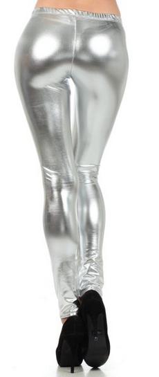 Metallic Leggings - Silver