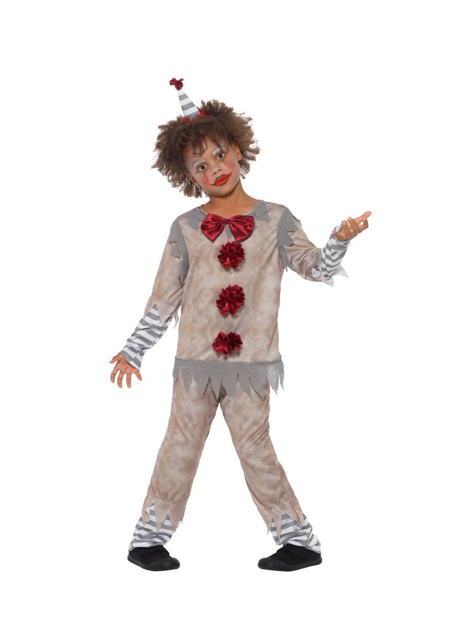 Vintage Scary Clown Boy Costume