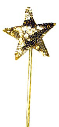 Gold Sequin Star Wand