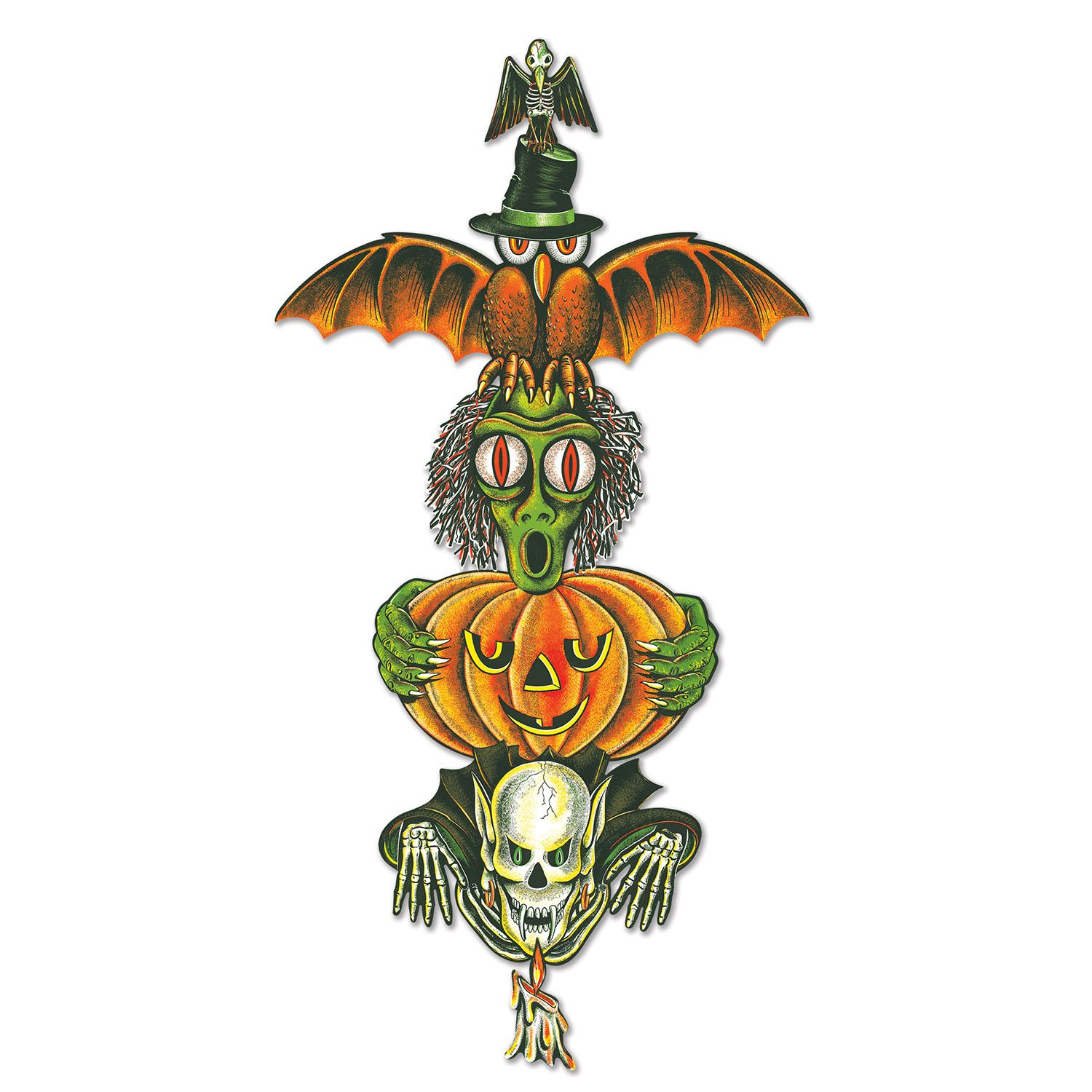 Vintage Halloween Totem Pole Cutouts