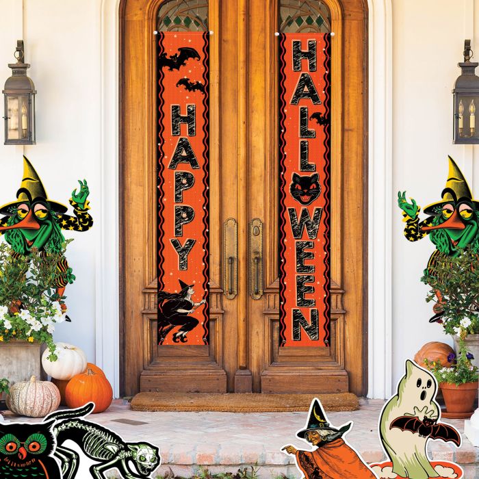 Beistle Vintage Halloween -Fabric Door Banner