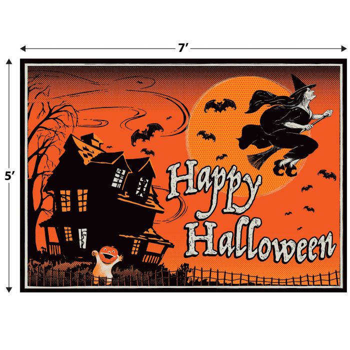 Beistle Vintage Halloween - Fabric Backdrop