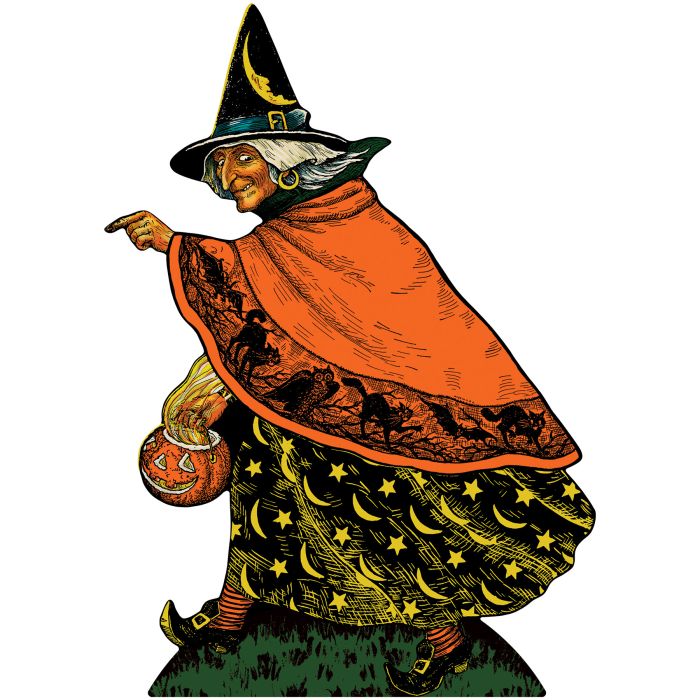 Vintage Halloween Witch Stand Up