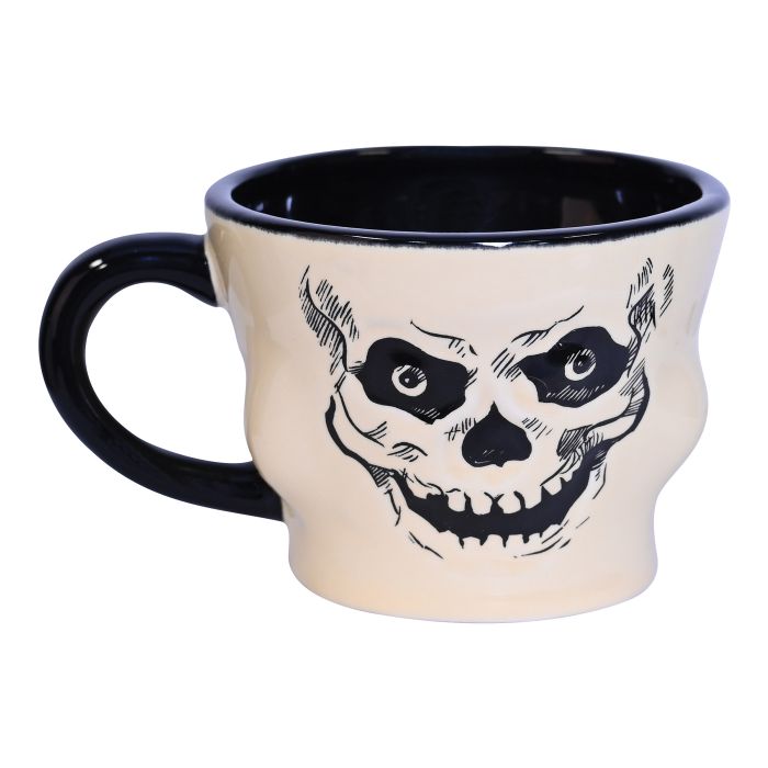 Vintage Halloween Ceramic Skull Mug