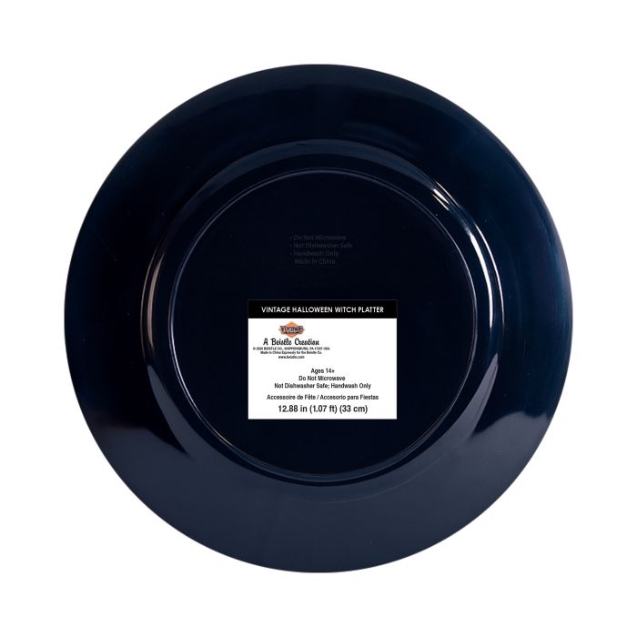 Vintage Halloween Witch Platter Plastic