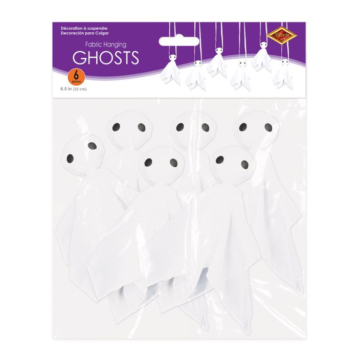 Fabric Hanging Ghost (6 pkg.)