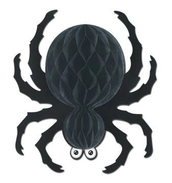 18" Art Tissue Black Spider Decoration
