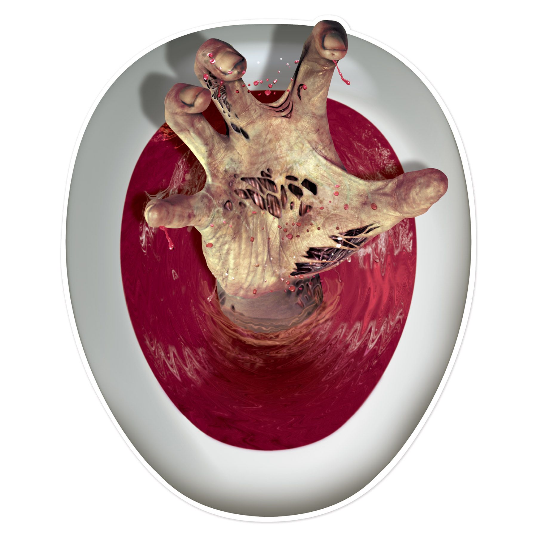 Zombie Hand Toilet Topper Peel N Place
