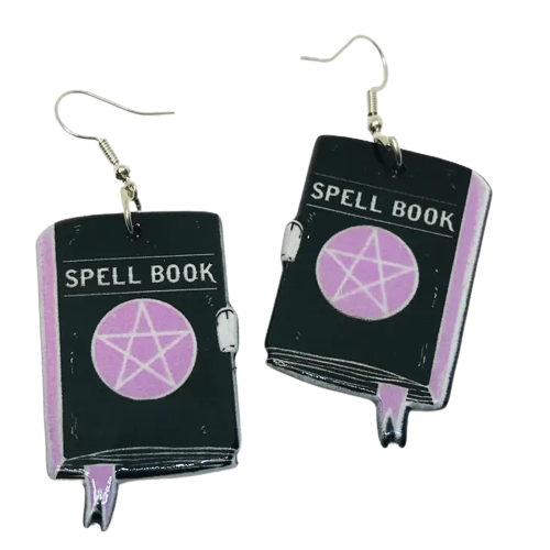 Spell Book Acrylic Earrings