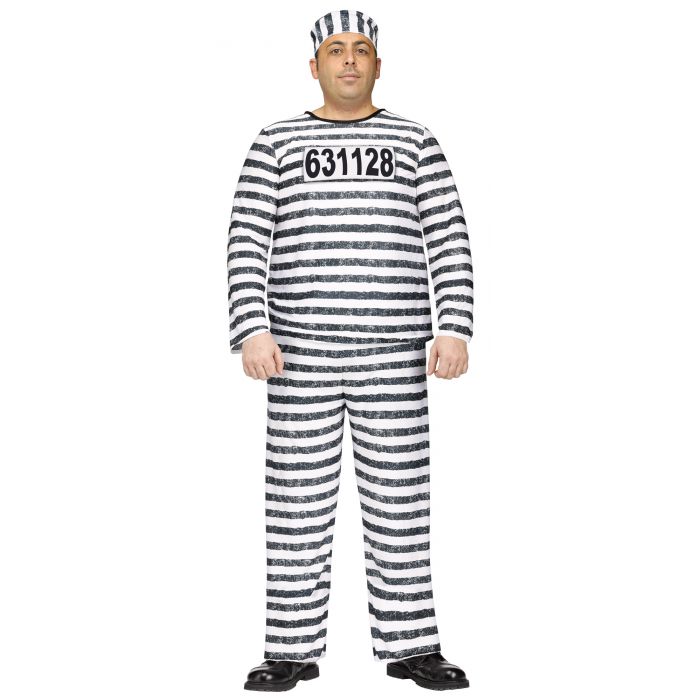 Jailbird Plus Size Adult Costume