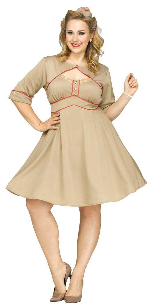 Plus Size 1940's Army Gal Costume