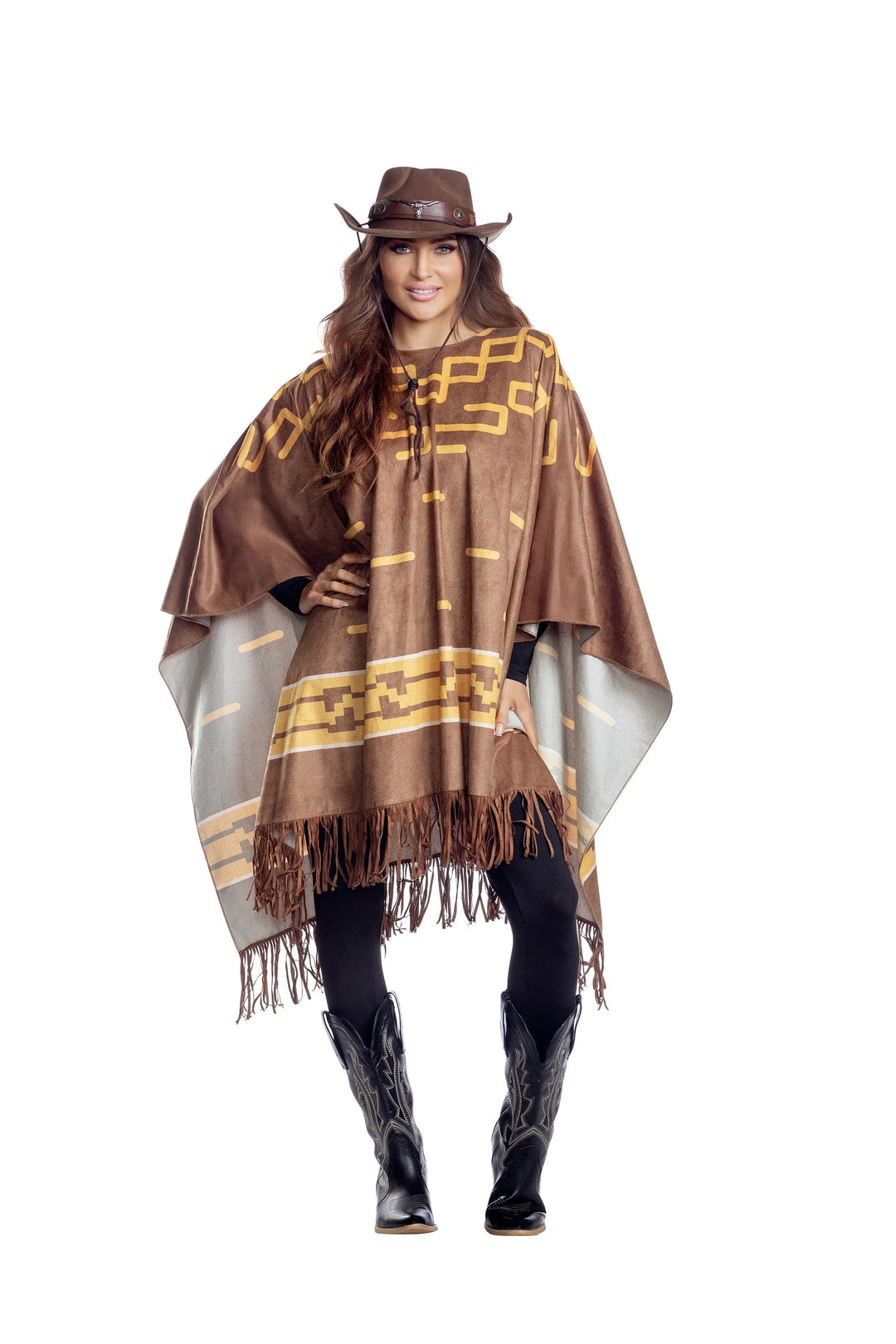 Western Cowboy Poncho - Adult- Unisex