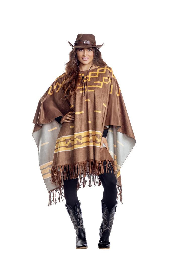 Western Cowboy Poncho - Adult- Unisex