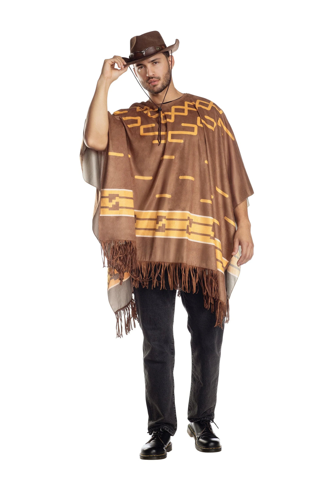 Western Cowboy Poncho - Adult- Unisex