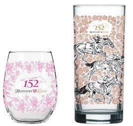 Kentucky Derby & Oaks 152 Mint Julep & Lily Glass Set (2 pack)