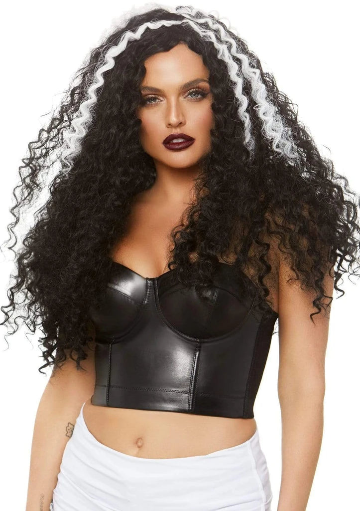 Long Crimped Monster Bride Wig - Adult