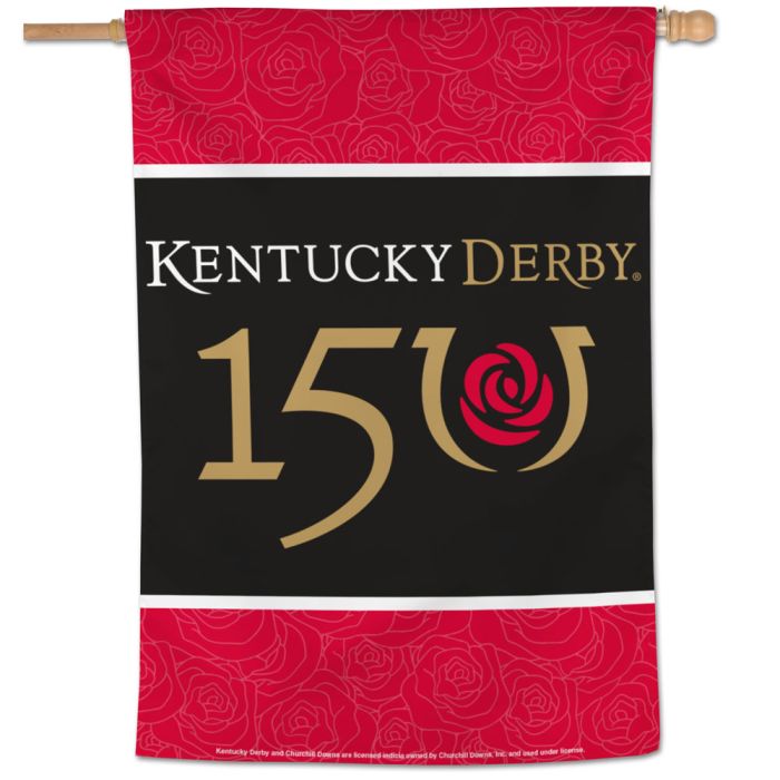 Kentucky Derby 150 - Vertical Flag 28" x 40"