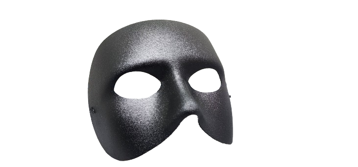 Metallic Black Venetian Mask