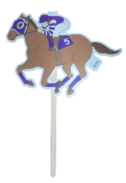 Economy Horse and Jockey Yard Sign (wood stake)