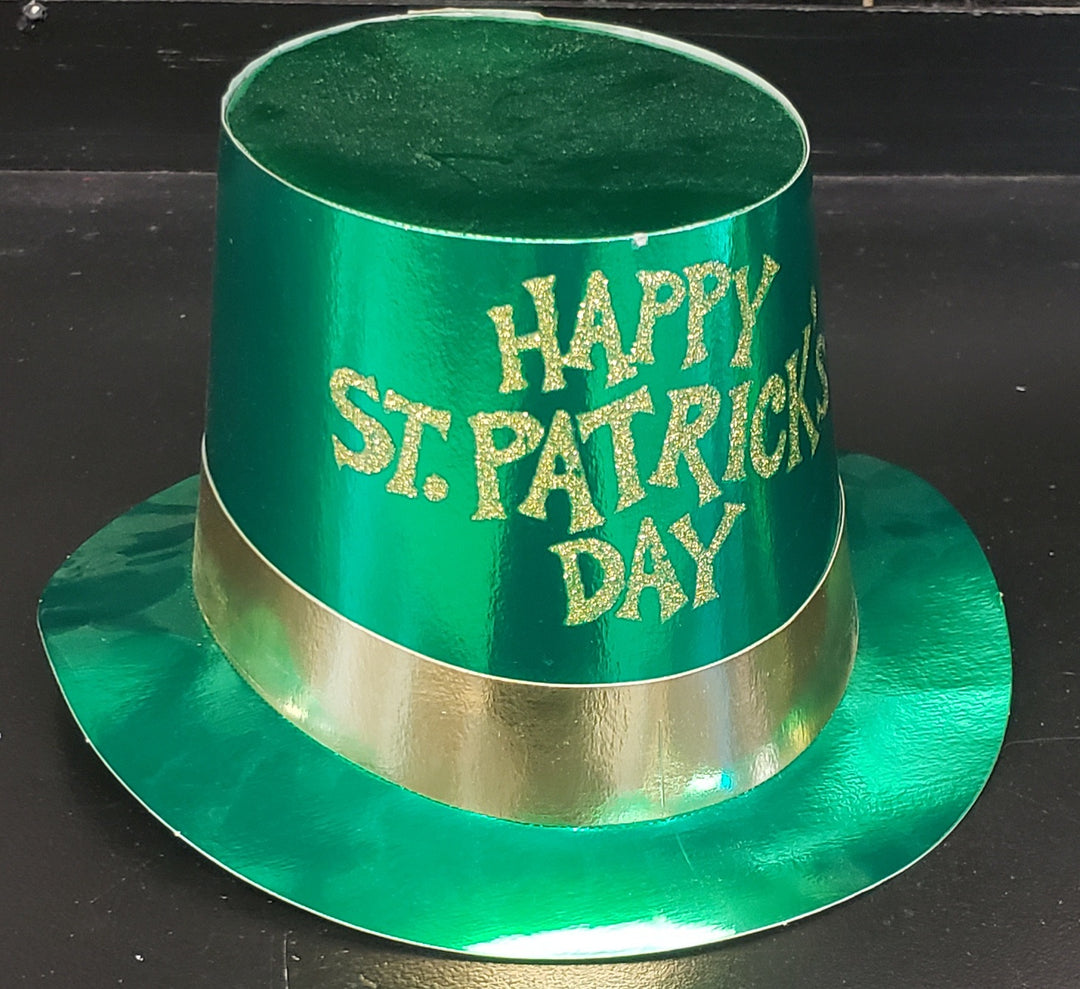 Green Foil Paper Happy St. Patrick's Day Hat