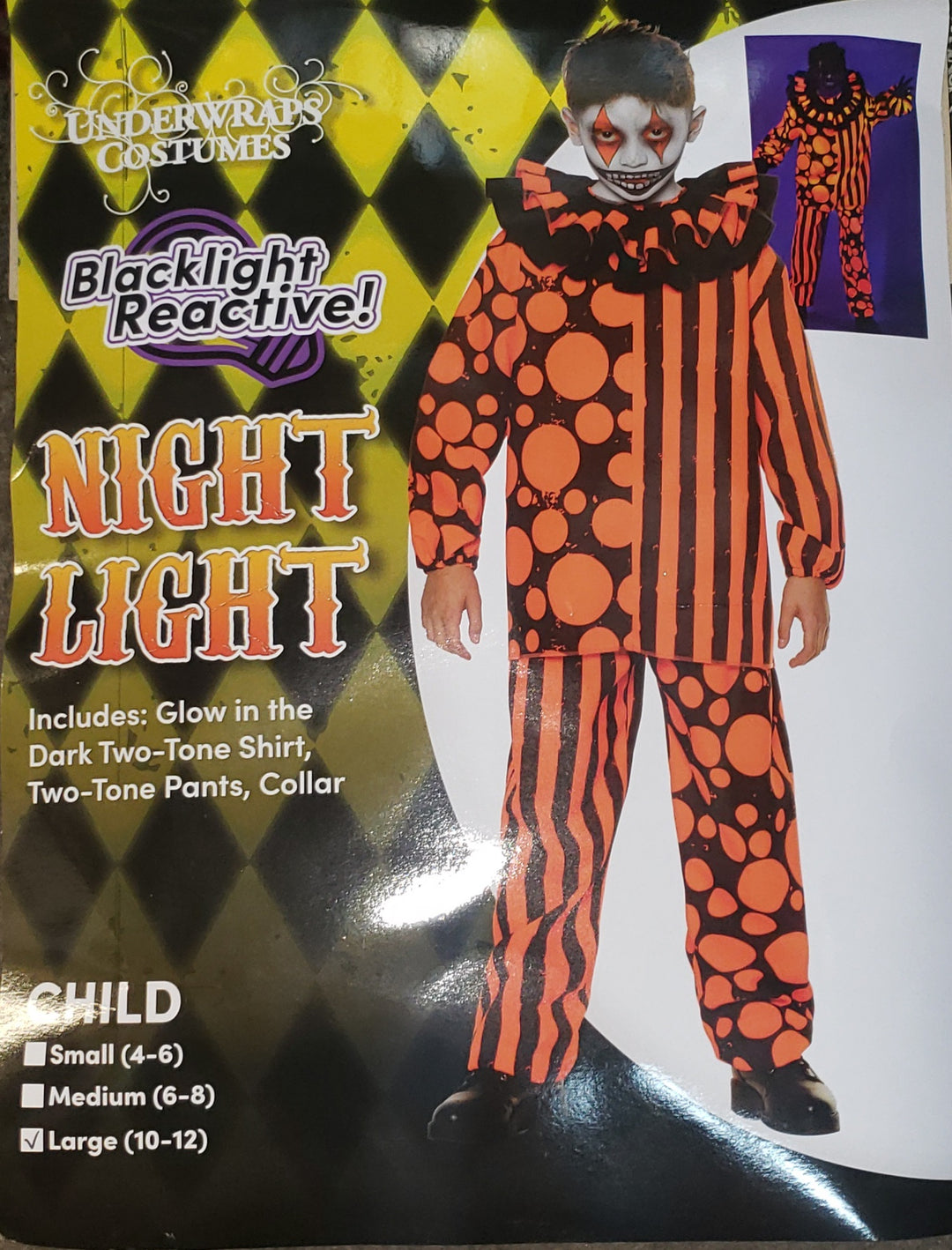 Nightlight Clown Children Costume