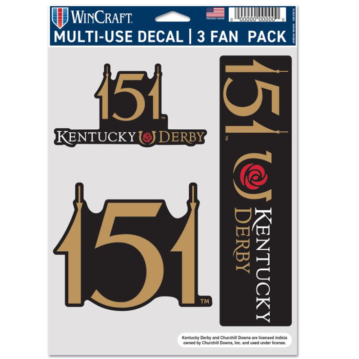 Kentucky Derby 151 Multi-Use Decal 3-Pack