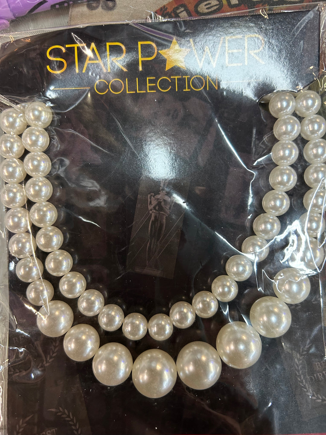 Double Pearl Costume Necklace