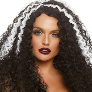 Long Crimped Monster Bride Wig - Adult