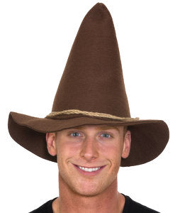 Brown Scarecrow Hat with Rope Band