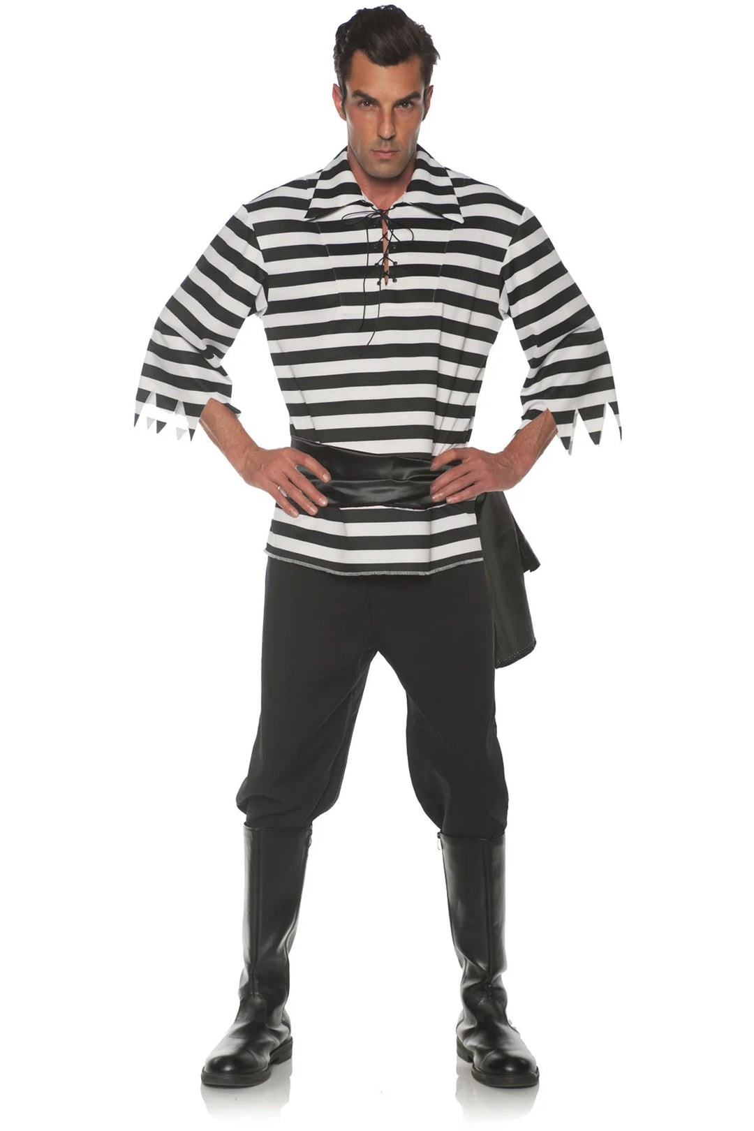 Pirate Costume Set - Adult (White and Black)