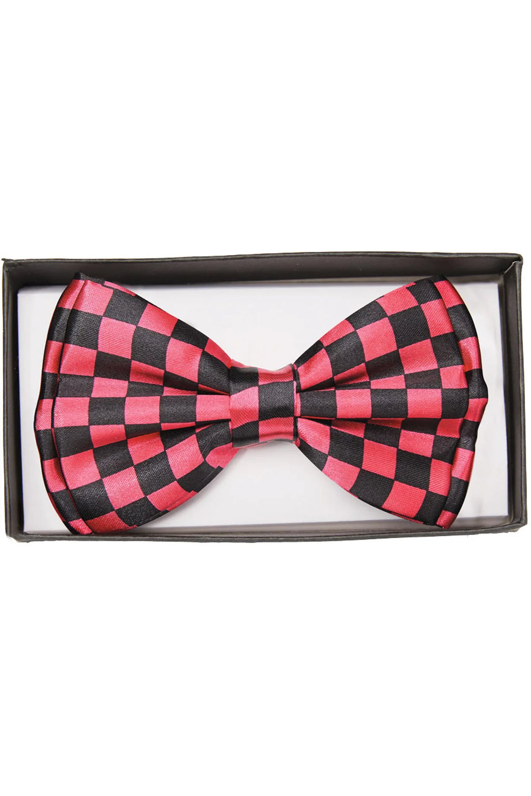 Satin Bow Tie - Checkered Print