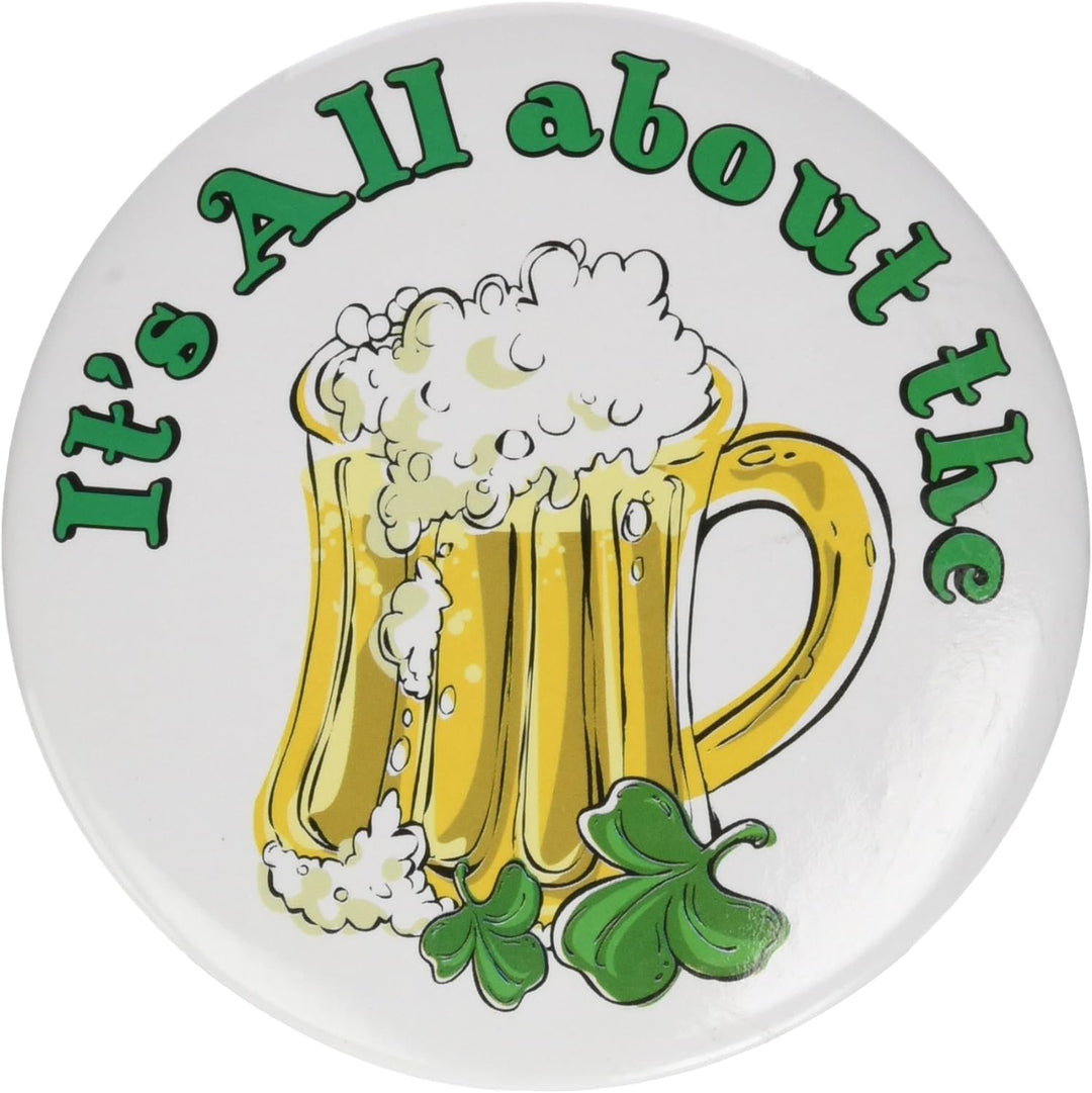 St. Patrick's Day Button Metal