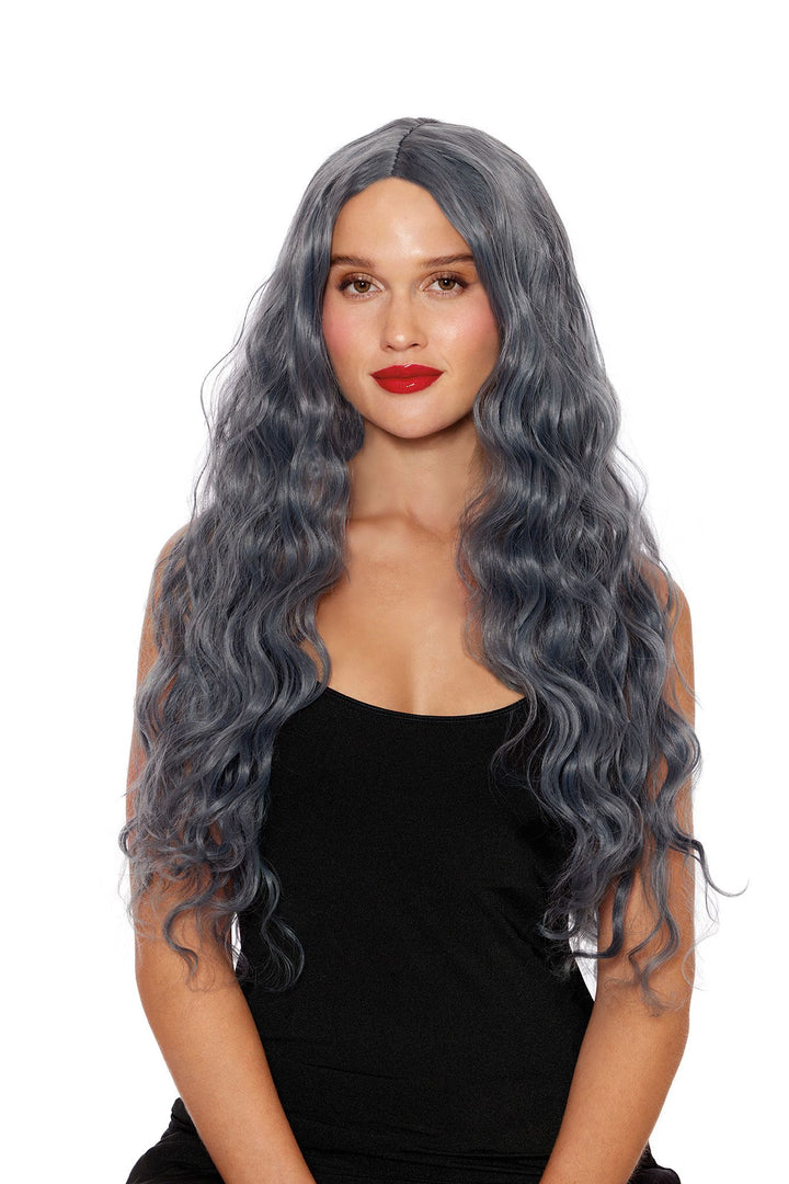 Long Gray Wavy Wig