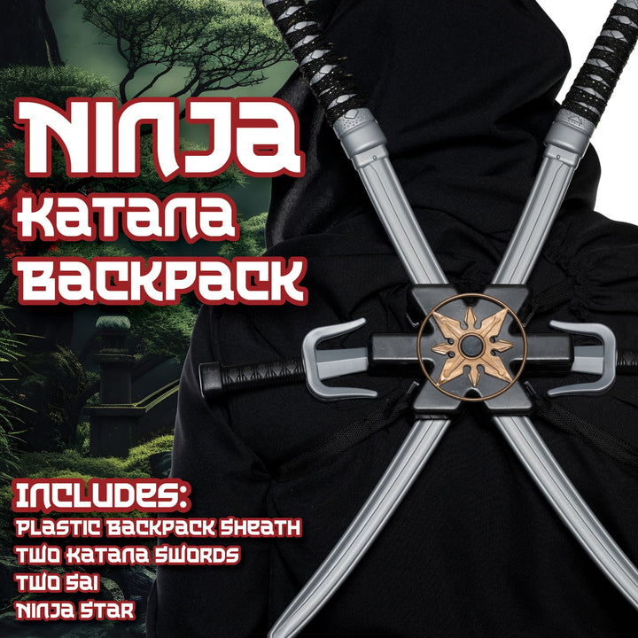 Ninja Sword, Sai &amp; Star Sheath Backpack Set 3